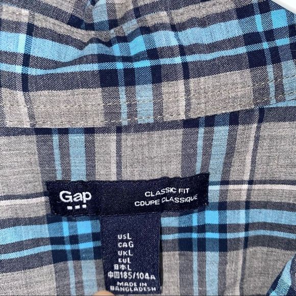 Gap men’s plaid button down shirt size large - Picture 5 of 7